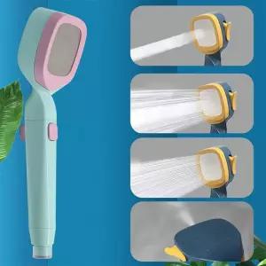 고급샤워기 샤워기해드 수압상승4단 파워조절 녹물 제거 수압상승 절수 원터치 업그레이드 R766-O