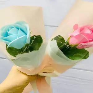 장미 카네이션 한송이 꽃다발 비누꽃 풍성한 발표회