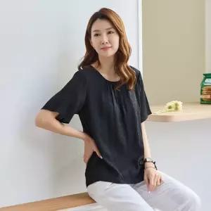 [ 2XL] 인견 링클 반팔 블라우스 3종 택1