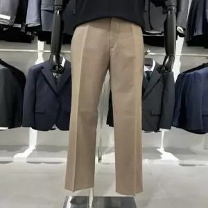 [트루젠]남성 봄 여름 허리 40인치 정장바지 베이직핏 3계절 양복 바지 베이지 비지니스 팬츠