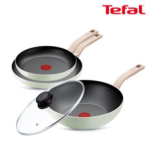 테팔 인덕션 민트 세이지 4종(팬24+28+웍28+유리뚜껑28)