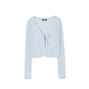 [LAP] 펀칭 리본끈 니트 가디건 AQ2KG541_DG