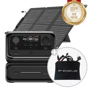 에코플로우 리버3 맥스 + 60W 태양광패널 파워뱅크 배터리 리튬인산철