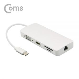[ID044] Coms USB 3.1 Type-C 멀티 컨버터(허브) / HDMI HUB 카드리더 3.0 2Port /밀알