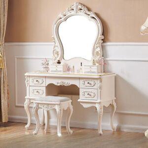 유럽 화장대 바로크 앤틱 침실 원목 화이트 럭셔리 이쁜 욕실 빈티지 여행 인테리어 테이블