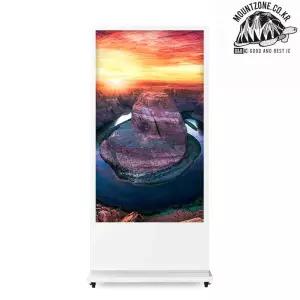 마운트존 생명을 살리는 가게 삼성 65인치 화이트 4K QM스탠드사이니지터치모니터-USB방식 QM4KBUSW65T