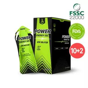 파시코 파워 에너지젤(사과맛) 12개입 / 운동 전후 에너지보충 자전거 등산 마라톤