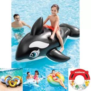 인텍스 고래 라이드온 튜브 193x119cm/여름/성인/보트/스폰지/수영장/원형/돌고래/오리/휴양지/물놀이/어린