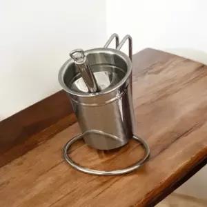 스쿱 거치대 제빙기 얼음 삽 스테인리스 스쿱통 다용도 주방 도구 스텐 보관통