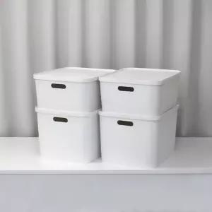 국내제작 2개 4개세트 엔드세이브 손잡이 뚜껑 수납정리함 리빙박스 옷 소품 수납박스 팬트리 수납함