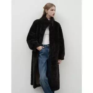 [미니멈][미니멈 에브리데이]양털 하이넥 롱 코트 (EB4JH001D)