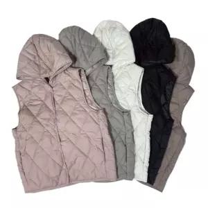 여성 후드 퀄팅조끼 모자달린 가벼운 여자 경량패딩조끼