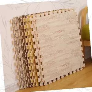 우드패턴 퍼즐매트 조립식 쿠션매트 거실 층간소음 방지 충격흡수 논슬립 바닥재 홈트레이닝