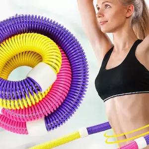 지압 스프링 훌라후프 허리 회전 실내 운동 관리용 860g