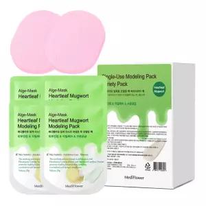 [메디플라워] 일회용 모델링팩 버라이어티 팩 어성초 쑥 28g 4개 + 해면 2개