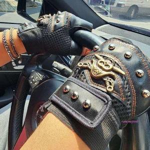 남성 암벽 라이더 승마 해골 바이크 오토바이 자전거 장갑opq341