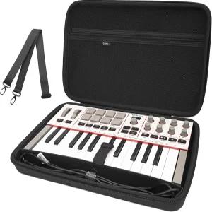 Arturia MiniLab 3 MkII MPK Mini MK4 25키 신시사이저 어깨끈이 있는 휴대용 보호 커버백(블랙)과