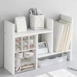 테이블 책꽂이 공간활용 다용도 우드 책상 책꽂이 원목 수납장 조립식 모듈형 칸막이 수납함 정리함 책장