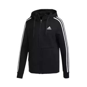 아디다스 에센셜 플리스 후드 자켓 블랙 CK0160