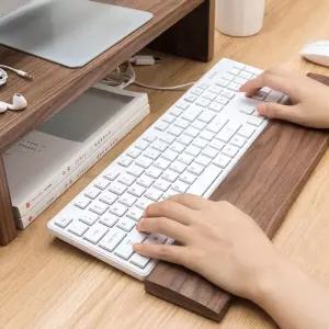 누아에 원목 팜레스트나무키보드손목받침 패드 우드 렘스 보호 거치대 홀더