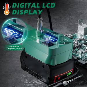 나나누 60W PCB 무선 전기 납땜인두 (보쉬 18V 배터리용) 조절 금속 토치 도구