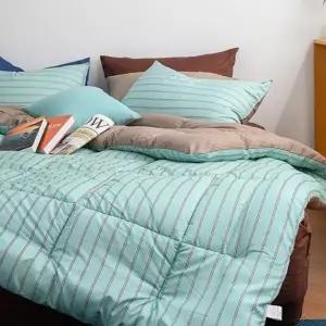 싱글 차렵 이불 먼지없는 스트라이프 사계절 슈퍼 싱글 차렵 이불 간절기 기숙사 홑겹 침실 침구 학생