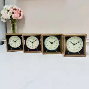 허니타임 메탈 탁상 알람시계 HL-2824(색상랜덤) 인테리어 책상 선반 매장 카페 꾸미기 집꾸미기 방꾸미기