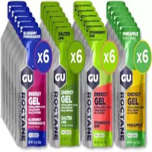 GU 에너지 록테인 울트라 인듀어런스 믹스 팩 젤 달리기 자전거 타기 하이킹 또는 스키를 위한 이동 중