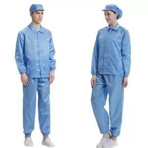 투 방진복 작업복 스트라이프 보호복 빅사이즈 흰색 크린복 탑 제전복 S 클