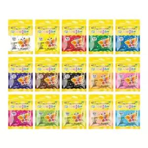 (아모스) 아이클레이 50g 파우치 15색 세트 미술 점토