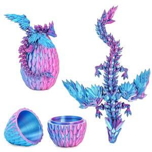 마이드홀 3D 프린팅 플라잉 드래곤 보라색) 크리에이티브 장난감 에그 들어있는 안에 장식, 선물, 드래곤이 부활절 홈 (신비한 데코, 및 관절형 u2013 생일,