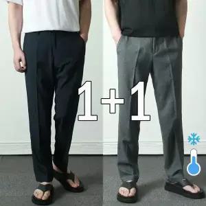 [하프클럽/프랭키뉴욕]1+1 남자 여름 슬랙스 쿨 정장바지 빅사이즈 9.5부 냉