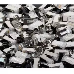 CAT7 996XPA23 CAT6A RJ45 커넥터 플러그 STP 랜잭 8P8C 100개