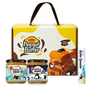프리즈넛 100% 땅콩버터 스무스, 크런치 선물세트 + 고급 버터스프레더