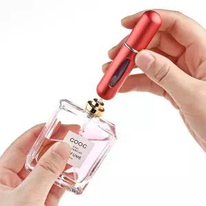 휴대 향수공병 펌핑 투명창 실버 골드