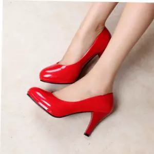 펌프스 빨간구두 가을신발 플랫폼 여성구두 힐