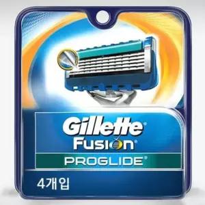 남자면도기 질레트 플렉스볼 프로글라이드 5중날 면도날 4입
