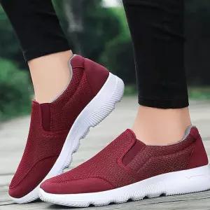 데일리슬립온 운동화형슬립온 쿠션 남녀공용 단화 남녀공용신발 메쉬 통기성신발