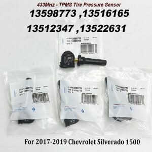 4PCS 13598773 TPMS 433Mhz 타이어 압력 모니터 센서 13516165 13512347 13522631 C-아디락 G-MC 시에라 C-