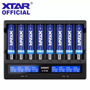 호환 XTAR 18650 배터리 충전기 VC8  VC4  VC4SL QC3.0 고속 충전기 충전 LCD 디스플레이 Carregador For 2