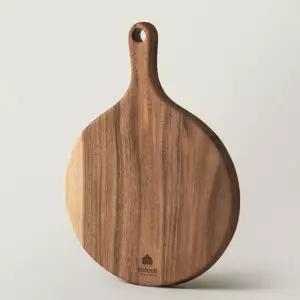 예쁜 한상 플레이팅 손잡이 나무 원형 도마 2size