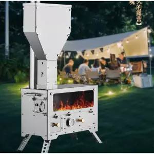 펠릿 화목난로 연통 야외 캠핑 화목 펠렛 벽난로 대형 펜션