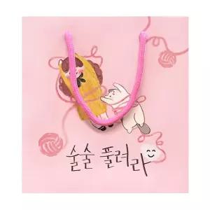 (핑크 10p) 술술 풀려라 쇼핑백 21x9x23cm /손잡이/끈/다용도/포장/감사/선물/답례품/졸업/입학/행사