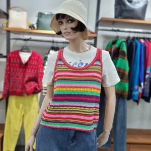 베네통/애플아울렛/멀티 스카시 뷔스티에 니트 베스트/BAKVA2611