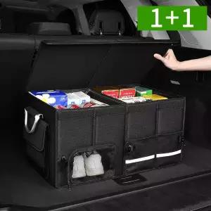 2개세트 신발수납 63L 접이식 차량용 트렁크정리함 방수 패브릭 손잡이 신발 수납함
