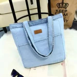 여성 데님 숄더백 청 쇼퍼백 패션가방 진청연청 2타입 NWA3+7KMQ