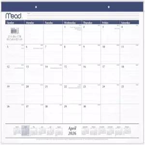 미드 데스크 캘린더 2026-2027 기획 패드 학술 15개월 4~6월 월간 21-3/4 x 17 표준 일별 블록 베이직