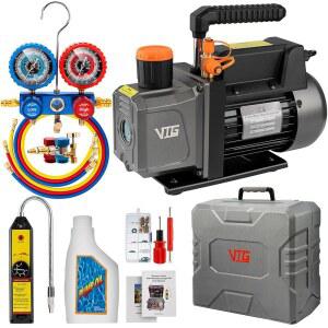 VTG VOGTEN CFM AC 펌프 스플릿 미니 세트 게이지 오토 진공 시스템 HVAC