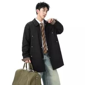 남자 봄코트 바바리 코트 트렌치 하프 반코트 빅사이즈