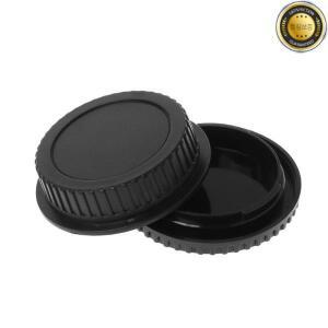 후방카메라 렌즈 바디 캡 카메라 커버 세트 캐논 EOS EF 5DII 6D 용 먼지 나사 마운트 보호 플라스틱 블랙